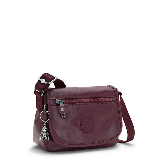 Kipling Sabian Metallic Crossbody Mini Tassen Bordeaux | België 1864YX